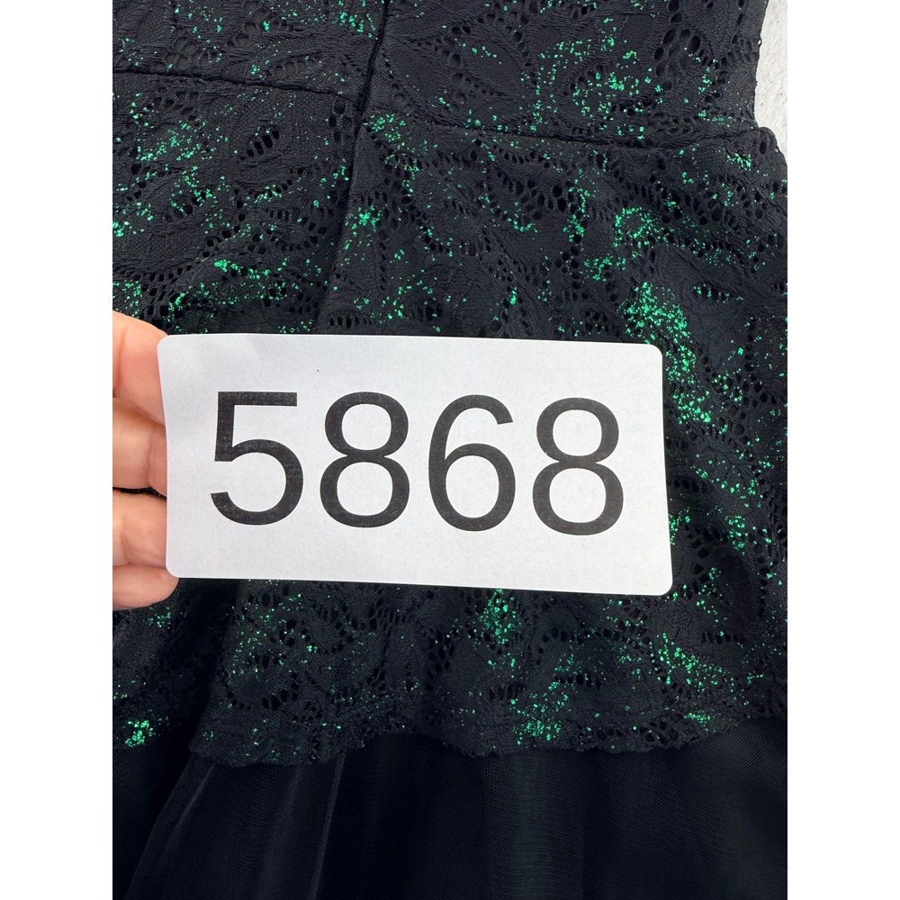 Wicked Paul Tazewell Black Green Lace Costume Dress Women's L 10/12 Universal - Picture 15 of 16